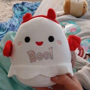 Squishmallows Melfy Plush with Red and White Accents